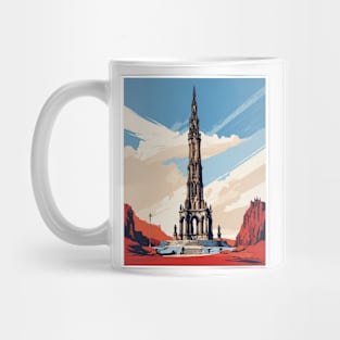 Scott Monument Edinburgh United Kingdom Vintage Travel Tourism Poster Art Mug